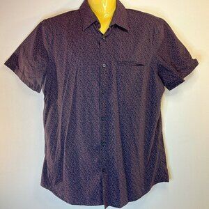 Calibrate Men's Dark navy Patterned Short sleeve Shirt - Size Large
